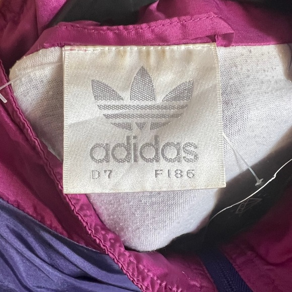 ADIDAS 90'S TRACK JACKET - SIZE LARGE - 9/10 VGC - PURPLE/WHITE/BLUE - Picture 3 of 3